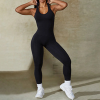 Combinaison de yoga une pièce sans couture pour femme Combinaison extensible pour le contrôle du ventre et la danse pour adultes