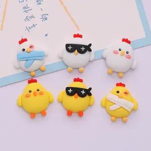 New arrival DIY Decoration accessories Cute Cartoon Funny Chick designs Resin charms for phone case Bottle Shoes decoration