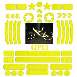 Autocollants réfléchissants jaunes fluorescents pour moto, voiture, <span class=keywords><strong>casque</strong></span> de vélo, marquages de sécurité, <span class=keywords><strong>bandes</strong></span> de sécurité, <span class=keywords><strong>bandes</strong></span> d'avertissement - Product Image 2