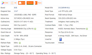 High-Quality <strong>LCD</strong> <strong>Screen</strong> BOE DV238FHM-N11 TFT <strong>LCD</strong> Display Module - Ideal for Professional Monitors &amp; <strong>Visual</strong> Systems - Product Image 6