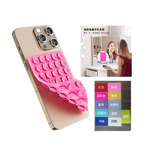 Support adhésif en silicone pour téléphone, accessoire mains libres pour douche, support de miroir pour <span class=keywords><strong>selfie</strong></span> et vidéo, rose clair - Product Image 1