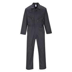 PORTWEST - C813BKTXL Liverpool <b>black</b> zip coverall - EAN 5036108099412 WORK <b>OVERALLS</b> - Product Image 1