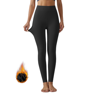 Women's High Waist Winter Warm Sexy Slim Simple <strong>Fleece</strong> <strong>Thermal</strong> 300g <strong>Leggings</strong> Elastic Full Length - Product Image 6