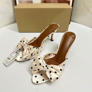Nuevas Sandalias de Tacón Alto con Lazo y Diseño de Puntos para Mujer, Elegantes, con Punta Abierta, para Verano 2026 - Product Image 4