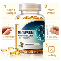 Capsules sous Marque Blanche OEM : Complexe de Magnésium avec Zinc, Vitamine C et L-Théanine pour la Mémoire, la Concentration et le Soutien du Calme