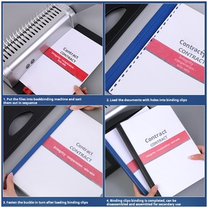 Relieuse à anneaux en plastique personnalisable avec 21 trous, manuelle, pour contrats, appels d'offres, dossiers d'archives et devis - Product Image 5