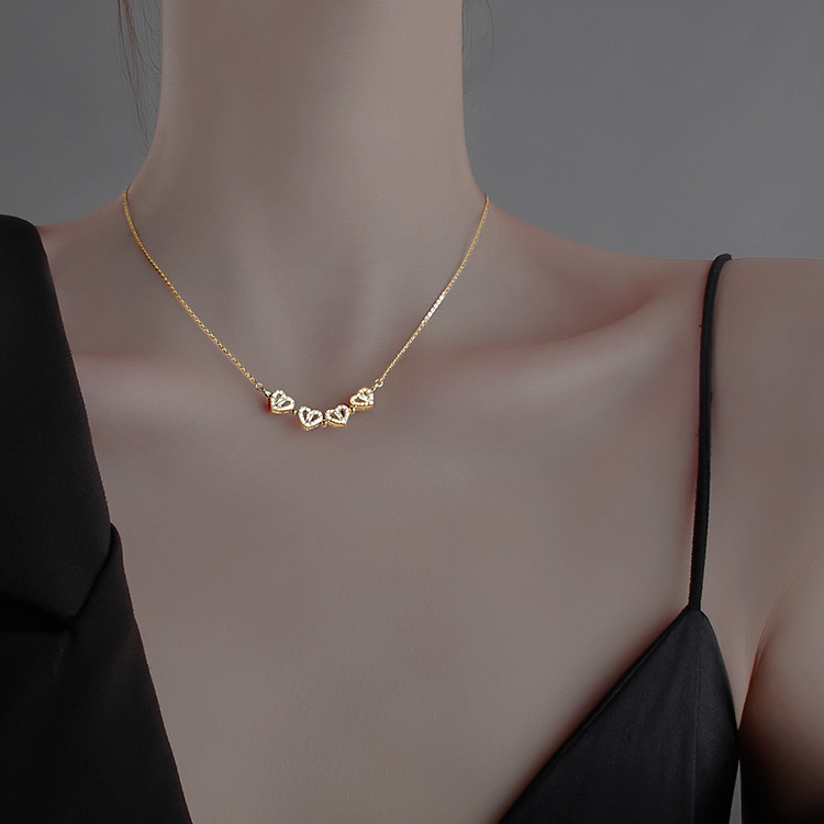 XL-064 Gold Four-Leaf Clover Necklace
