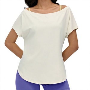 Women's Custom Logo Short Sleeve Polo Neck <b>Slim</b> <b>Fit</b> Knitted Sporty T-<b>Shirt</b> Quick Dry Spring Summer <b>White</b> Navy - Product Image 1