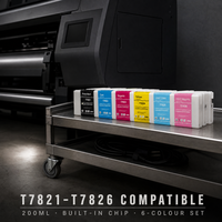 Kartrid Tinta Kompatibel OCB untuk EPSON T7821 T7822 T7823 T7824 T7825 T7826 200ML Kartrid Tinta Dye dengan Chip untuk EPSON SL-D700