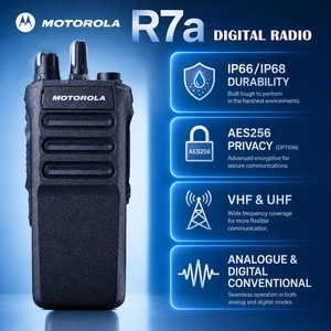 Radio Bidireccional Digital R7a, Portátil, Sin Teclado, VHF, Largo Alcance, IP68, AES256, Radio Móvil - Product Image 4