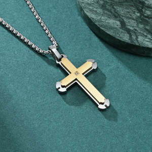 ALIN Bán Buôn Tôn Giáo Zircon Chữ Thập Mặt Dây Chuyền Thép Không Gỉ Vòng Cổ Người Đàn Ông Tốt Đồ Trang Sức - Product Image 3