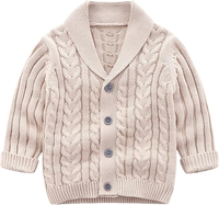 Cardigan en tricot pour filles, vêtements simples pour enfants, pull en coton 100% pour bébé garçon, veste personnalisée