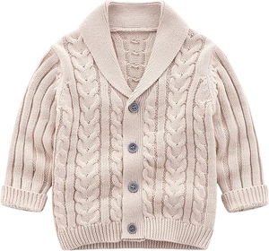 Spring Kids Girls <strong>Knitted</strong> Cardigan Simple Children's Clothing Infant Boy 100% Cotton <strong>Sweater</strong> Coat Custom - Product Image 1