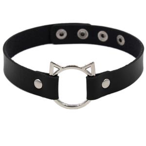 Women <b>Men</b> Cool Punk Choker Gothic Goth Spike Heart Shape Biker Choker PU <b>Leather</b> Collar Studded Rock <b>Necklace</b> - Product Image 2