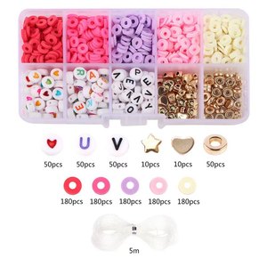 <b>Polymer</b> Clay Beads Set 6mm 10 Compartment DIY Jewelry Making Kit For Children Bracelet Craft Supplies - Product Image 5