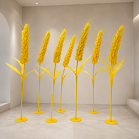 Accessoires décoratifs en forme d'épi de blé jaune, objets d'art géants en papier pour la décoration d'événements de mariage, les présentoirs commerciaux et les vitrines de centres commerciaux