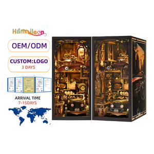 Hamaileon <span class=keywords><strong>Voiture</strong></span> Classique F1 Jouet DIY Puzzle 3D Insertion sur Étagère Kit Nook pour Décoration Joueurs de Voitures Matériel MDF Écologique Sans Colle - Product Image 1