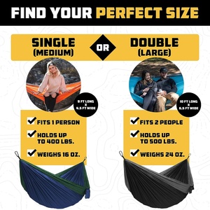 Hamacas Portátiles para Acampar al Aire Libre, Accesorios de <span class=keywords><strong>Camping</strong></span> para Excursionismo, Viajes, Playa, Jardín, Patio, Senderismo - Product Image 3