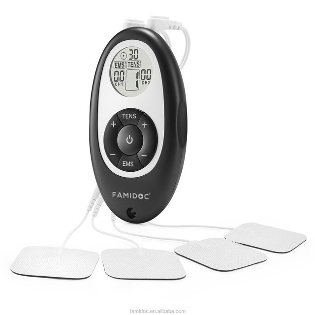 FAMIDOC Portable Physiotherapy Massage Electric Muscle Stimulator Body Pain Relief TENS Pulse Therapy Machine Physical Therapy