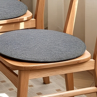 Coussin de siège rond en feutre polyester, confortable pour les longues sessions de travail, anti-fatigue, écologique, amovible et lavable, pour la maison et le bureau