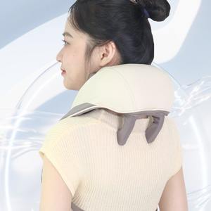 New Kneading Shawl Neck Massager White And Gray USB <b>Rechargeable</b> <b>Lithium</b> <b>Battery</b> Handheld Remote Control For Home Use - Product Image 4