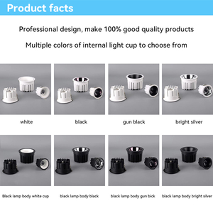 Dali thiết kế mới COB Ánh sáng thay đổi độ sáng CCT <span class=keywords><strong>LED</strong></span> Đèn Downlight chống chói trong nhà chiếu sáng tại chỗ IP65 đánh giá 4000K màu - Product Image 6