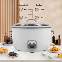 Cuisinière à riz commerciale pour restaurant, hôtel, cuisine, capacité de 10 L, grande capacité