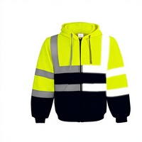 Sweat-shirt à capuche zippé en polyester réfléchissant personnalisable pour les sports de plein air, certifié CE, vente directe d'usine