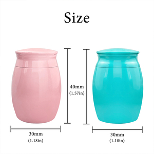 Guci Kremasi Mini Berukir Pola Hati untuk Abu Jenazah Hewan Peliharaan Manusia, Wadah Abu Jenazah dari Baja Anti Karat, Kenang-kenangan Pemakaman 30*40mm - Product Image 2