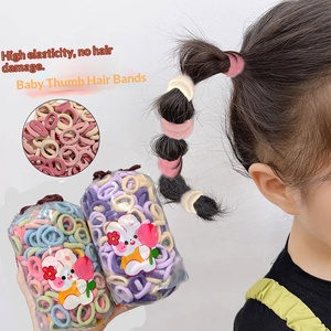 Anneau de cheveux pour enfants, nouvelle couleur douce, anneau de serviette sans couture, ne blesse pas les cheveux, haute élasticité, durable, anneau de <span class=keywords><strong>pouce</strong></span> pour filles, polyester - Product Image 3