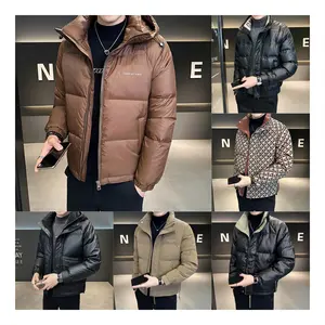 Großhandel Hochwertige Herren White Duck Down Mäntel Schwarz Winter Daunen beheizte Jacke