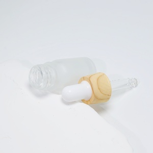 Botella de aceite esencial al por mayor con tapa de rosca, hombro plano, varios estilos, personalizable, 1ml-5ml, tapa con textura de madera, botella cuentagotas vacía - Product Image 3