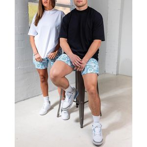 Pantalones Cortos Personalizados para Hombre con Estampado Paisley, Cintura con Cordón Ajustable, Estilo Deportivo Casual Urbano Y2K, Transpirables y Cómodos - Product Image 2