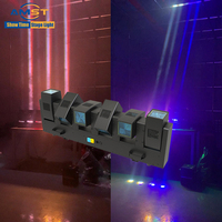 Luz de haz móvil profesional de 6 cabezales y 60W RGBW de doble cara con doble movimiento, control DMX y sonido, para DJ, club, KTV y espectáculos.
