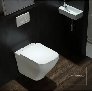 Chaozhou seramik duvar asılı tuvalet otel sıhhi tesisat banyo seramik wc tuvalet seti