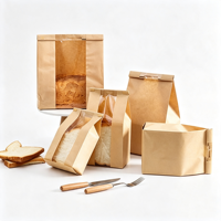 Sachets d'emballage alimentaire personnalisés à fenêtre et fermeture éclair pour pain, biscuits, snacks, produits de boulangerie - Vente en gros