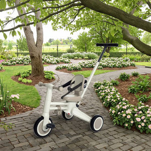 Tricycle <span class=keywords><strong>pour</strong></span> tout-petits, jouet à roulettes avec poignée de poussée parentale, dossier et ceinture de sécurité <span class=keywords><strong>pour</strong></span> les enfants de 2 à 4 ans - Product Image 3