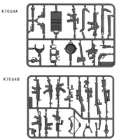 En gros, Ensemble de blocs de construction DIY pour modèles de pistolets miniatures MOC, figurines SWAT et figurines en briques