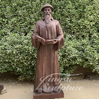 Usine professionnelle coulée laiton protestant sculpture bronze Martin Lutero statue