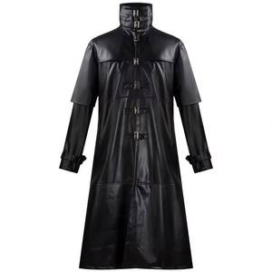 Disfraz de Halloween de cuero PU para hombre, estilo médico de la peste medieval, retro, con hebilla ajustada y abrigo largo, para cosplay de anime. - Product Image 1