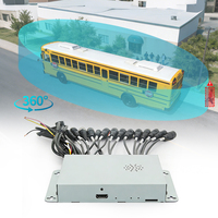 VD 1080 HD 360 °   Système de caméra DVR étanche 10,1 pouces 4-6 canaux avec vue aérienne, ADAS, DSM, BSD et caméra IA pour bus scolaire