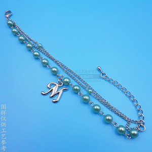 Collar de Perlas con Letra Inglesa en Aleación de Zinc, Joyería de Moda Unisex, Color Níquel Brillante, Hecho en Dongguan - Product Image 2