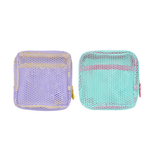 Dopamine-enhancing mesh cosmetic bag, tofu bag, portable travel toiletry bag, large capacity multi-functional storage bag - Product Image 5