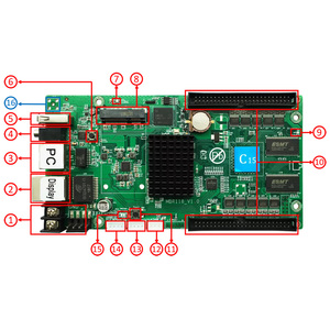 การ์ดควบคุม Huidu HD-C16/C16L สำหรับจอแสดงผล <span class=keywords><strong>LED</strong></span> ในอาคาร P2.5 P3 P4 <span class=keywords><strong>P5</strong></span> สำหรับป้ายไฟ <span class=keywords><strong>LED</strong></span> แบบอะซิงโครนัส - Product Image 2