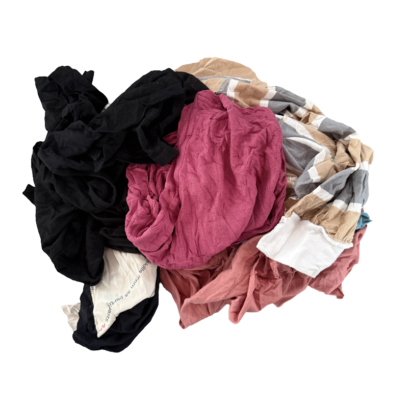 Recyclable Cotton Bulk Rags Mixed Colors Fleece Fabric Dark Color Industrial Wiping Material Mixed Waste Textile Brand Barman