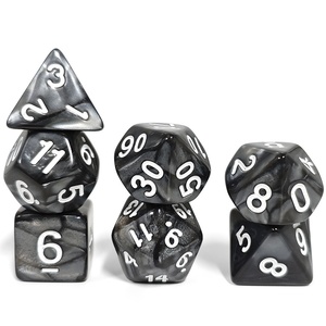 Hs Parel Veelvlak Acryl Dnd Dobbelstenen Set Voor Bordspellen En Kerkers En Draken Plastic Dobbelstenen Met Uitstekende Zichtbaarheid - Product Image 1