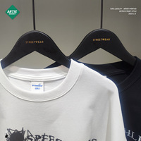 2026 Lente Zomer Nieuwe 230G Katoenen Creatieve Mensfiguur Digitale Print Losse Korte Mouw T-Shirt Groothandel