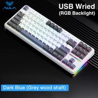 Clavier mécanique sans fil AULA F87Pro personnalisé avec connectivité tri-mode, rétroéclairage RVB et interface USB Type-C