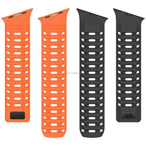 Correa de reloj de silicona magnética con conector angular Pangolin para Apple Watch Series 11 10 9 8 7 SE, resistente al agua, deportiva, de repuesto. - Product Image 2