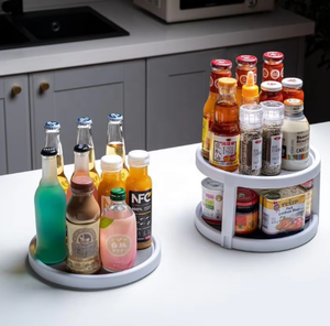 Plateau tournant antidérapant Lazy Susan pour armoire de cuisine, organisateur de rangement rotatif à 360 degrés pour épices - Product Image 2